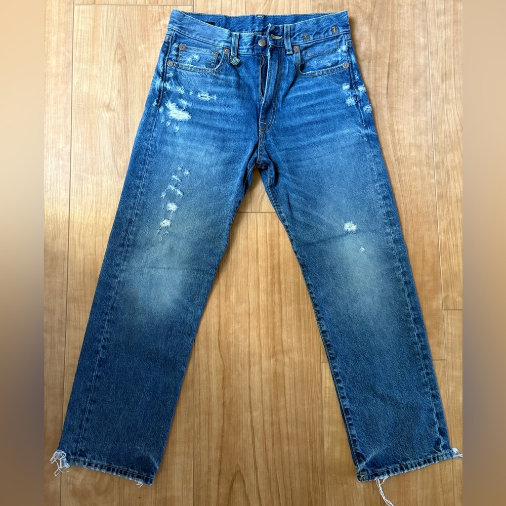 R13 Women’s Faded Blue Straight Jeans